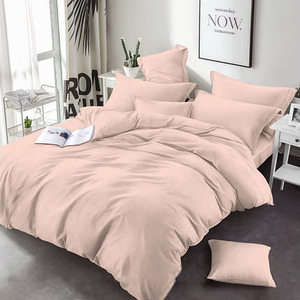 Пудрова бежева однотонна Бязь Gold Lux, бавовняна тканина 220 см для пошиття постільної білизни, рулон 50 м, Пакистан, фото 1