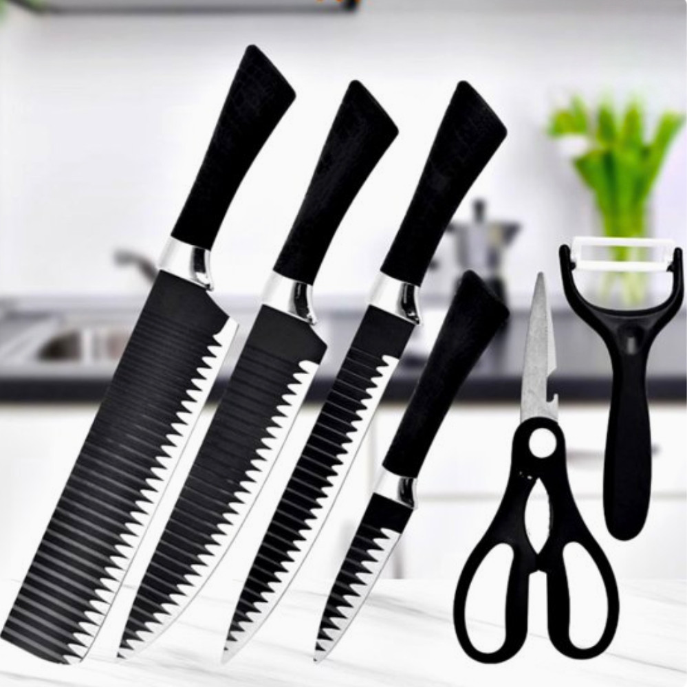 Набір кухонних ножів із нержавіючої сталі Zepline ZP-080 Комплект 6 предметів для кухні, фото 1