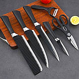 Набір кухонних ножів із нержавіючої сталі Zepline ZP-080 Комплект 6 предметів для кухні, фото 10