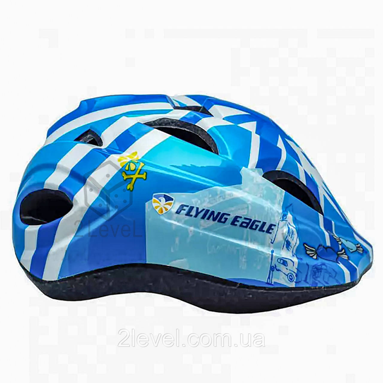 Місткий шолом Flying Eagle V5 Junior Розмір S/M Синій Міцний Зручний спортивний шолом для дітей Flying Eagle