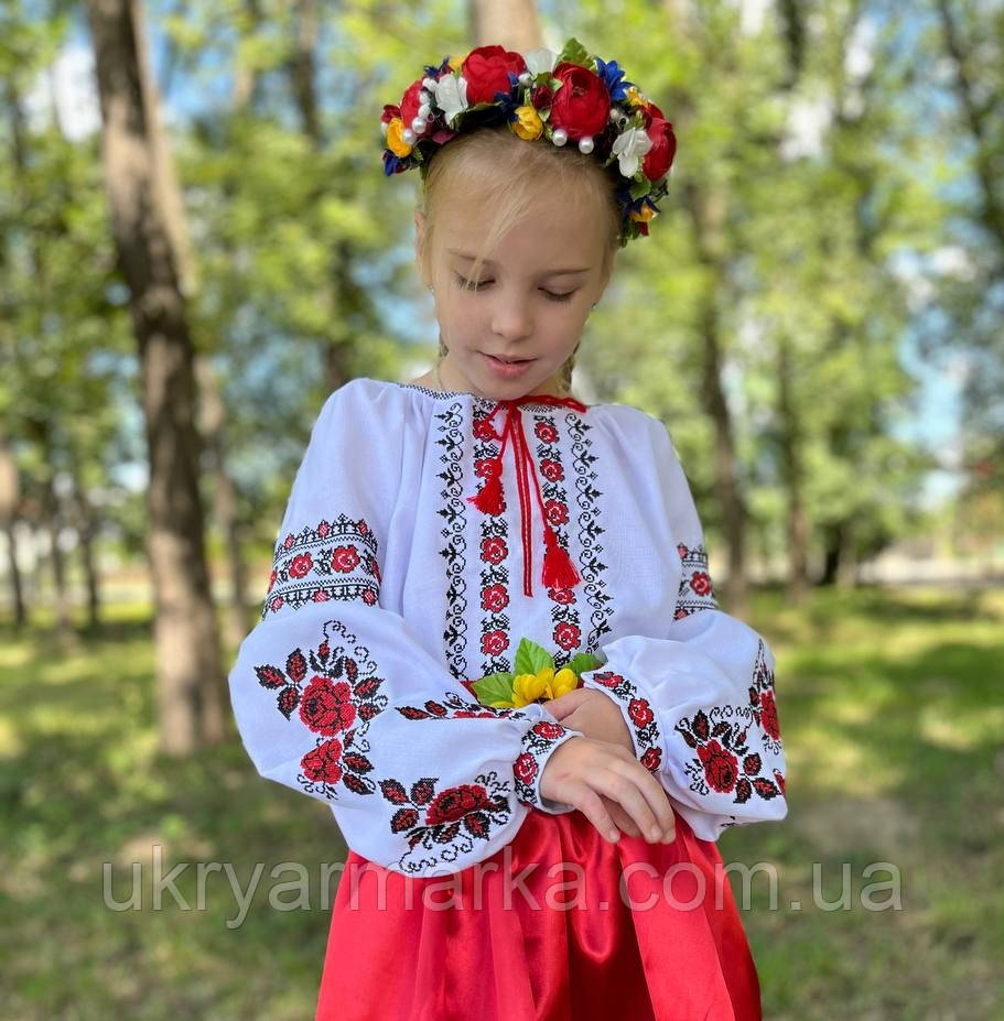 Дитяча і підліткова сорочка-вишиванка "Полтавочка" в кольорах