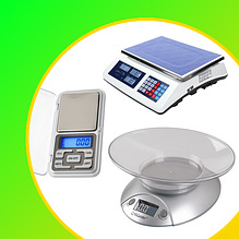 Ваги, Кухонні, Ювелірні, Підлогові