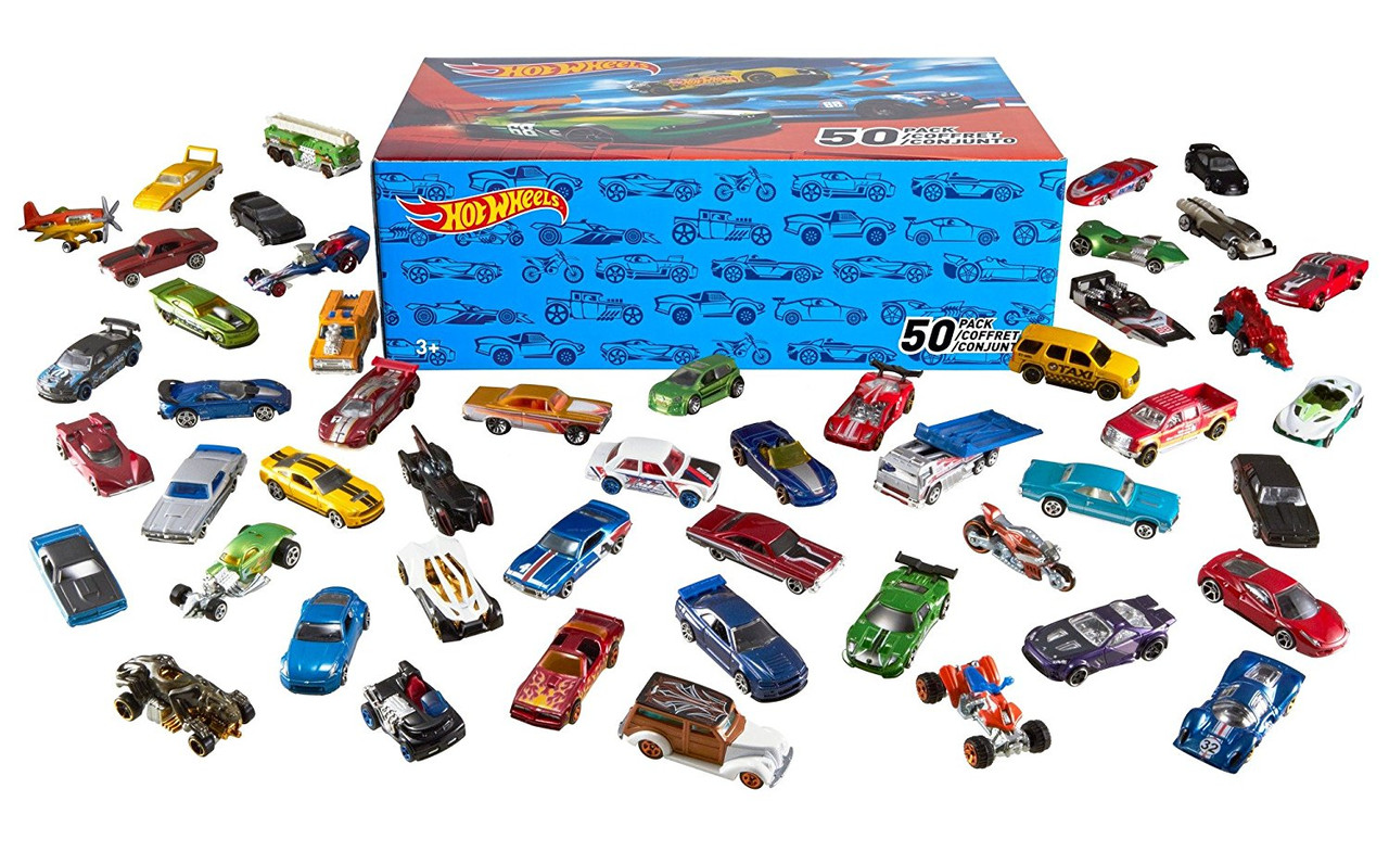 Уценка Хот вилс набор металлических машинок 50 шт Hot Wheels Basic Car 50-P...