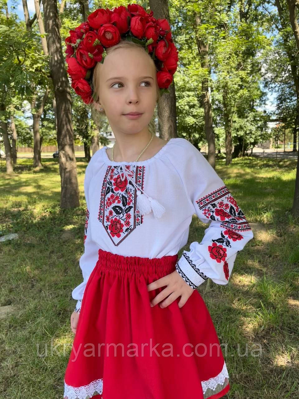 Сорочка вишиванка для дівчат "Єва" 3-12 р.