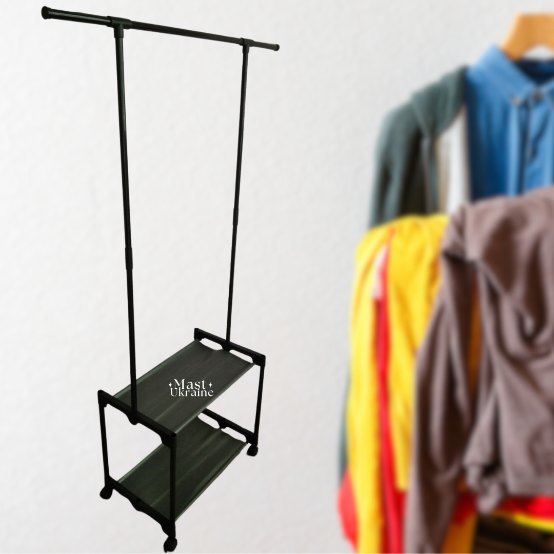 Підлогова вішалка з 2 полицями SINGLE-POLE SHOE and HAT RACK G10-I22