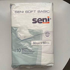 Пелюшки гігієнічні універсальні Seni Soft Basic 60см*60см, 10 шт.