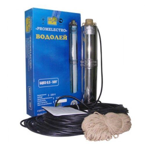 Насос глибинний Водолій БЦПЕ 0,32-63У (1000 Вт, кабель 63 м, напір mах 85 м) (БЦПЭ 0,32-63)
