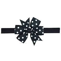 Дитяча пов'язка в горох one size чорний