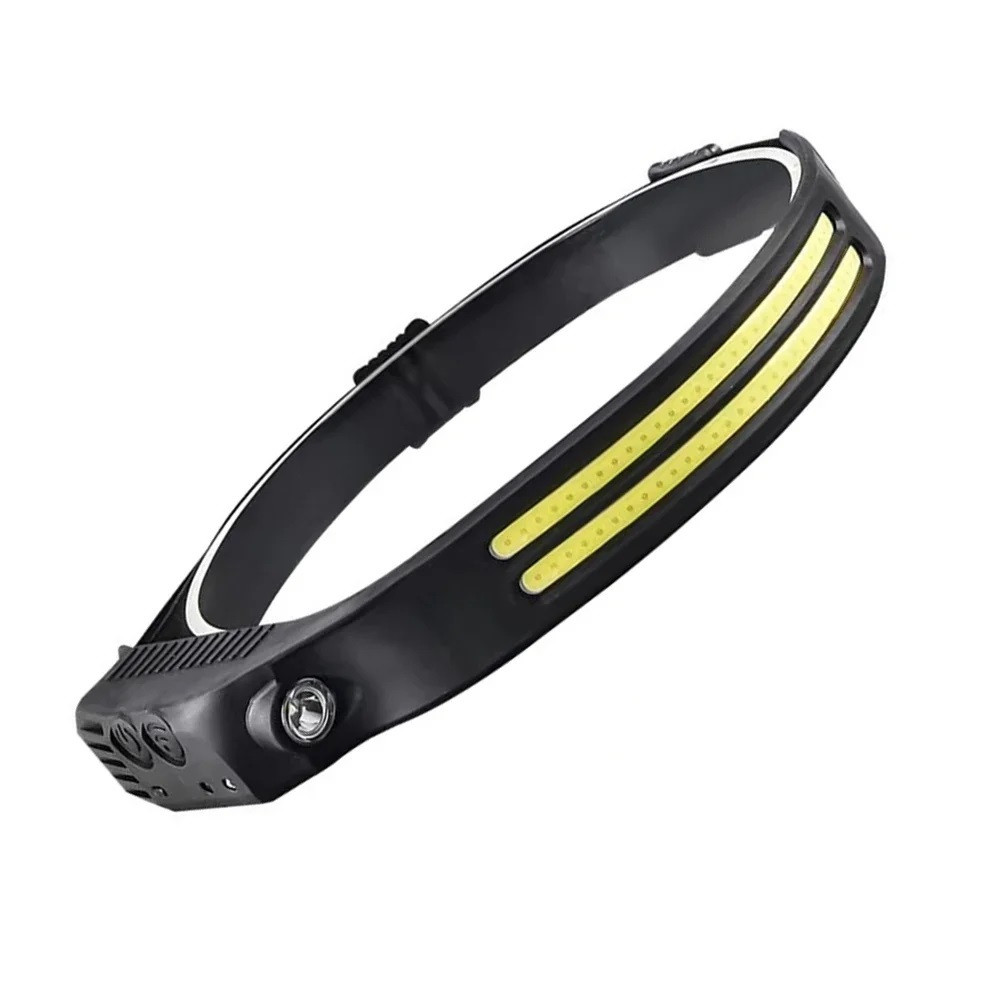 Налобний ліхтарик RIAS BL-W689 LM+2xCOB (біле+червоне світло) акумуляторний Motion Sensor Type-C Black (7_00972), фото 1