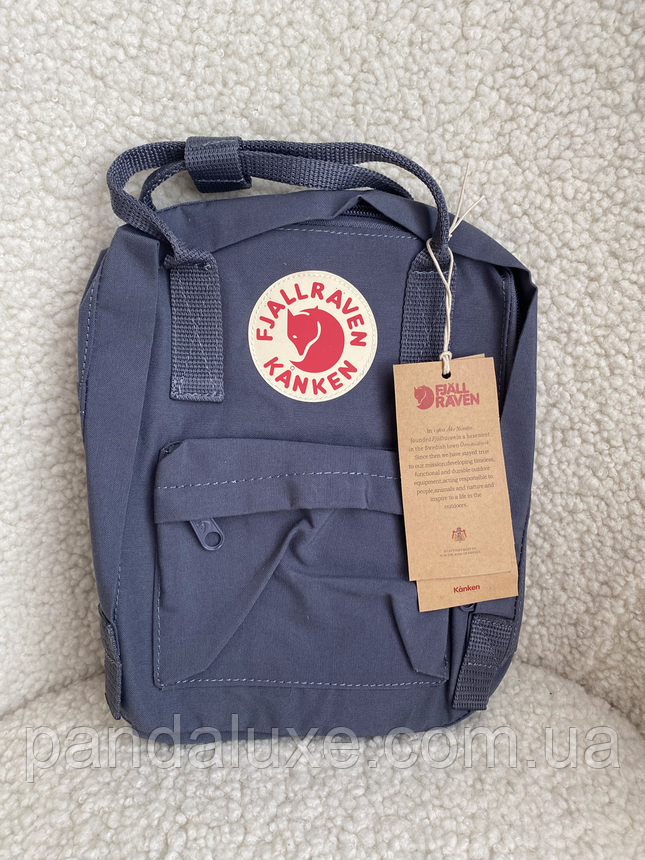 Рюкзак маленький канкен Fjallraven Kanken Mini 7л сіро-синій, фото 1
