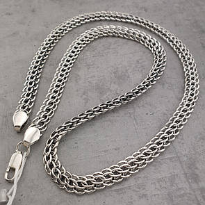 Срібна цепочка Пітон / Венеція. Ланцюг на шию срібло товстий широкий 7 мм. Довжина 60 см