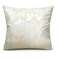 Напірник на подушку 70х70 см Молочний принт троянда