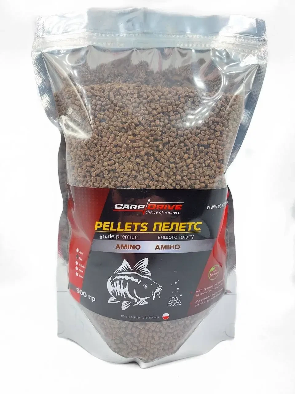 Пеллетс для риболовлі, пеллетс короповий, пеллетс (Аміно) Carp 3 мм 900г