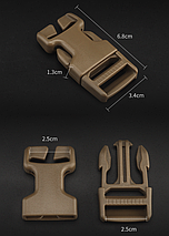 Тактична пряжка фастекс WoSport SRB 25мм 2 шт. Чорний, фото 5