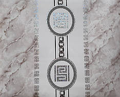 Накладка на стіл для захисту, ширина  80 см 800 мк версаче срібло