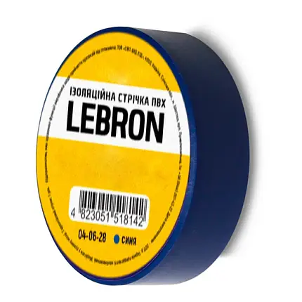 Ізоляційна стрічка Lebron 18мм 27м синя 67-01-50, фото 1