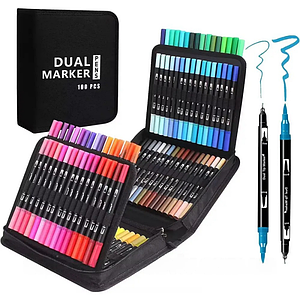 Акварельні маркери із сумкою для малювання Color Pencil | 100 штук