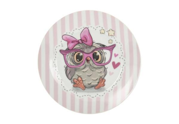 Тарілка обідня Owl (YF6031-1) 18 см, Порцеляна, LIMITED EDITION, Арт.55112