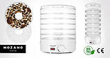Сушарка дегідратор для овочів та м'яса Mozano AGD/SUS/03#BIA (500 Вт, сито 28 см, до 70 °C), фото 3
