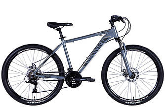 Велосипед алюміній 26 Discovery BASTION AM DD frame-18 сіро-чорний (матовий) 2024