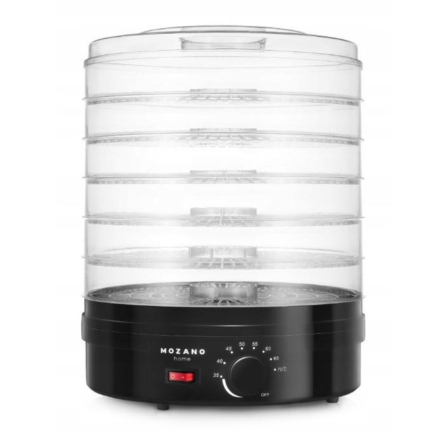 Сушарка-дегідратор для овочів і м'яса Mozano AGD/SUS/03#CZA (500 Вт, сито 28 см, до 70 °C), фото 1