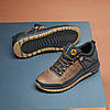 Чоловічі шкіряні кросівки (натуральна шкіра) коричневі демісезонні для чоловіків на весну осінь, розміри 40-45, фото 4