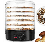 Сушарка-дегідратор для овочів і м'яса Mozano AGD/SUS/03#CZA (500 Вт, сито 28 см, до 70 °C), фото 3