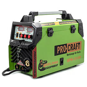 Інверторний зварювальний напівавтомат Procraft SPH310P, MIG,MMA, струм 20/310 А, електрод 1,6-4,0 мм, 0,6-1,0 мм