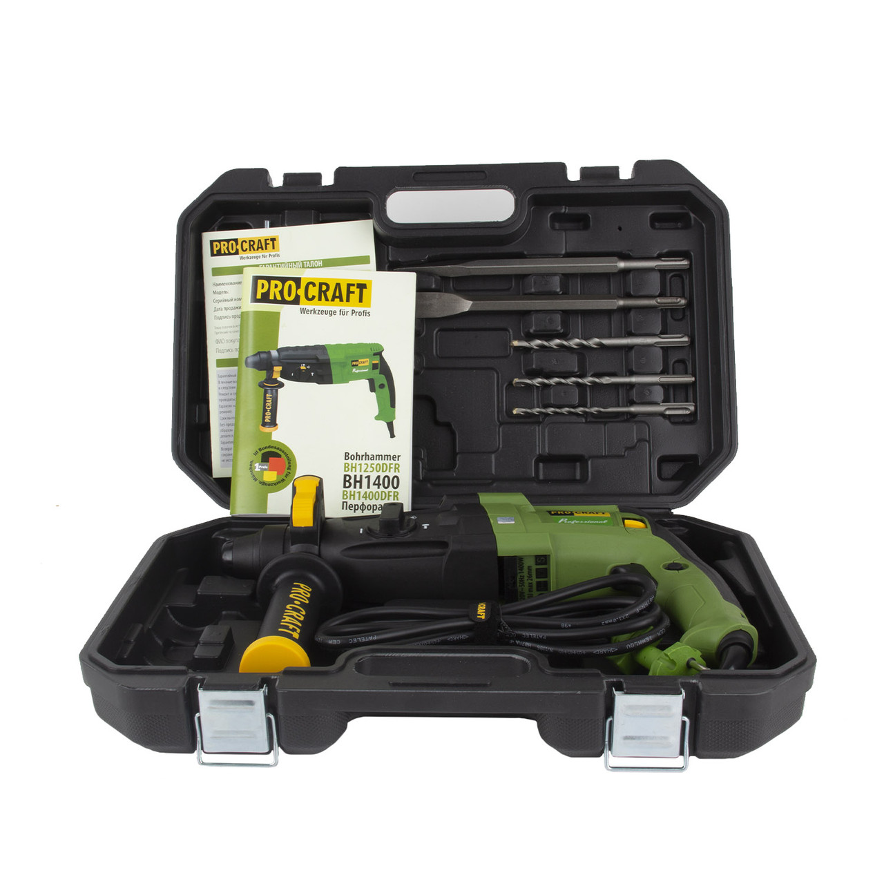 Перфоратор Procraft BH1400, 790 Вт, 0-900 об/хв, 0-3900 уд/хв, 3 Дж, кейс