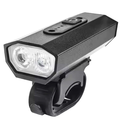 Велофонар BK-08/01 Pro-2XPE, ALUMINUM, індикація заряду, Waterproof, акум., ЗП micro USB