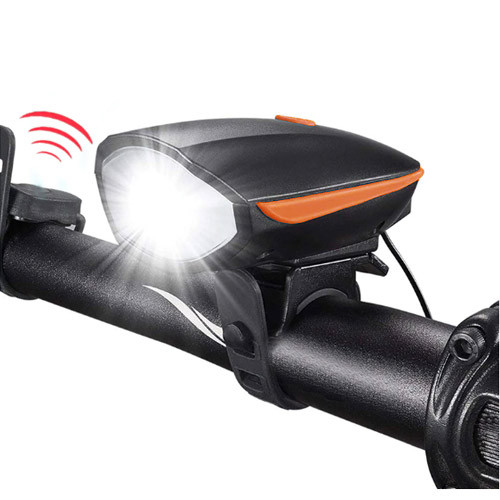 Велофара з сигналом 7588/758/056 виносна кнопка Waterproof вбудований акумулятор 14500 ЗУ microUSB