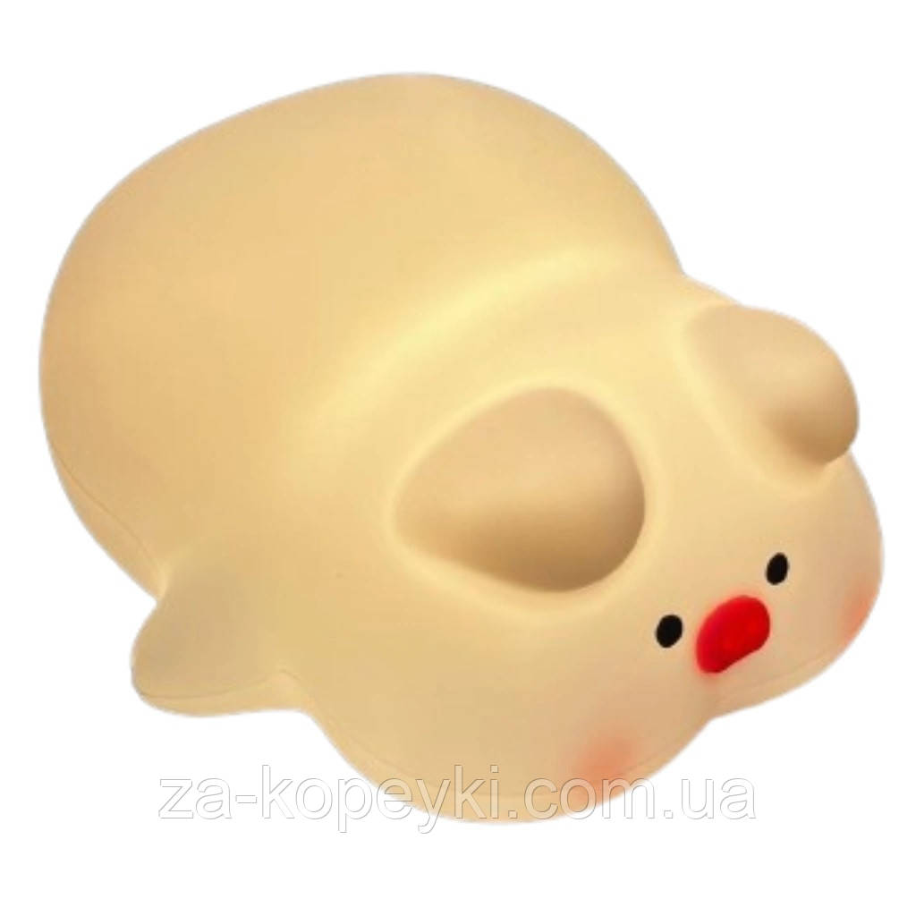 Нічник силіконовий Біле Порося Sleeping Pig Lamp