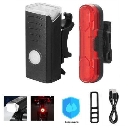 Велоліхтар BSK-HY027-XPG STOP-5SMDred Li-Ion акумулятор. ЗУ microUSB Box