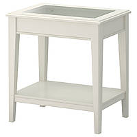 LIATORP Придиванный столик, белый, стекло 401.730.65