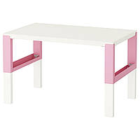 PÅHL Письменный стол, белый, розовый 991.289.43