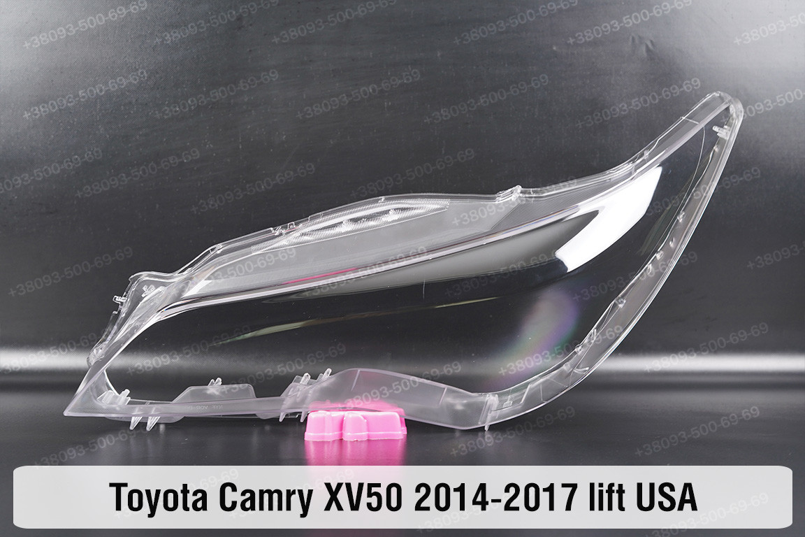 Скло фари Toyota Camry XV50 USA (2014-2017) рест ліве