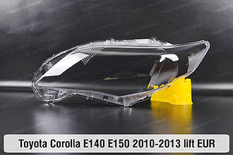 Скло фари Toyota Corolla E140 E150 EUR (2010-2013) рест ліве