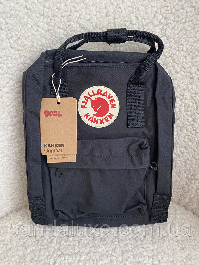 Рюкзак маленький канкен Fjallraven Kanken Mini 7л чорний, фото 1