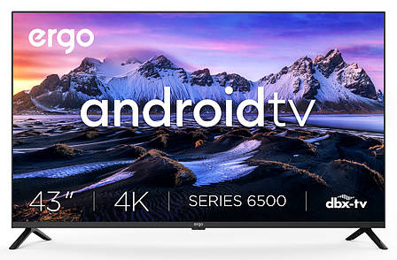 Телевізор LED ERGO 43" 43GUS6500 Smart TV Чорний, фото 1