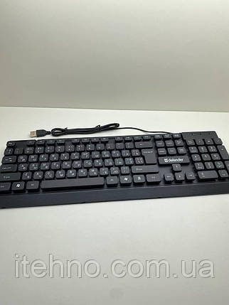Клавіатура провідна DEFENDER Element HB-190 USB Eng/Рус/Укр (Чорний), фото 3