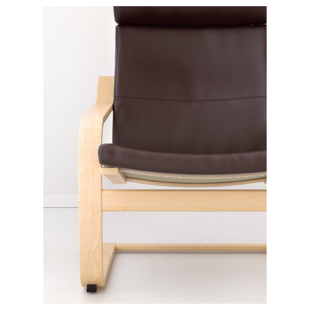 Кресло IKEA POÄNG березовый шпон Робуст Глосе темно-коричневый 898.291.19 - фото 3 - id-p345415014