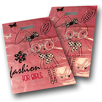 Пакет поліетиленовий із прорізною ручкою розмір 30х37 "Зайчиха" 50 штук