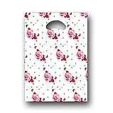 Пакети з вирубною ручкою поліетиленові розмір 25х35 "Трояндочки" Комсерв 100 штук, фото 2