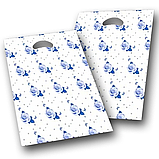 Пакети з вирубною ручкою поліетиленові розмір 25х35 "Трояндочки" Комсерв 100 штук, фото 5