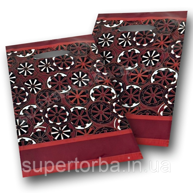 Пакети поліетиленові із вирубною ручкою розмір 25х35 "Мозайка" Леомі 50 шт/уп., фото 1