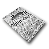 Поліетиленові пакети з вирубною ручкою з малюнком розмір 25х35 "Газета" Комсерв 100 шт/уп., фото 3