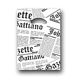 Поліетиленові пакети з вирубною ручкою з малюнком розмір 25х35 "Газета" Комсерв 100 шт/уп., фото 2