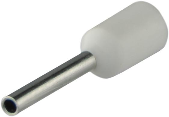 Наконечники трубчасті НТ 0,5-08 білі (100 шт.), фото 1