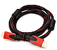 Кабель позолоченый  HDMI — HDMI круглий 1.4v 1.5 м, фото 4