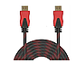 Кабель позолочений HDMI — HDMI круглий 1.4v 3м, фото 4